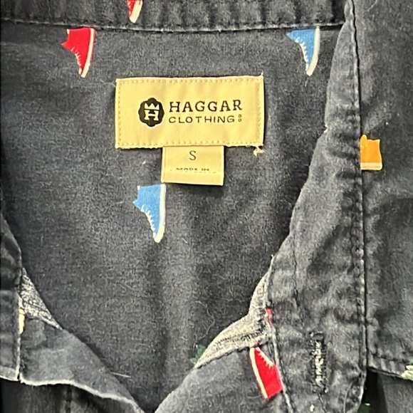 Haggar Sneaker Printed Short Sleeve Button Down - Picture 5 of 5